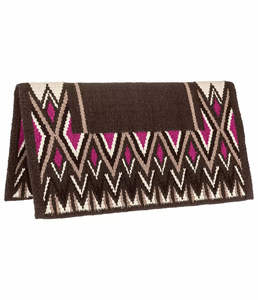 Couverture de selle Western en laine artisanale pour cheval pour baril de course sur sentier ou utilisation d'exposition avec doublure en polycoton - Product Image 2