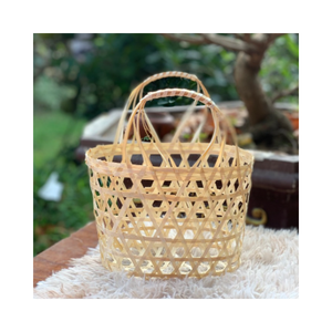 VIETNAM TET HOLIDAY BAMBOO <b>GIFT</b> DECOR CONTAINER HIGH QUALITY BAMBOO STORAGED <b>BASKET</b> CUSTOM SHAPE and SIZE - Product Image 1