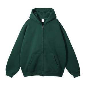 เสื้อฮู้ดดี้ผ้าฟลีซแบบมีซิปเต็มตัวสำหรับฤดูหนาว ผลิตแบบ ODM/OEM ขายส่ง สำหรับผู้ชายและผู้หญิง สีพื้นเรียบ มีกระเป๋า  รับสกรีนโลโก้ตามแบบ แห้งเร็ว - Product Image 4