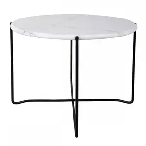 Tisch mit weißer Marmorbasis zuverlässig hochwertiger Metallboden für Zuhause Wohnzimmer Tisch mit Premiumqualität