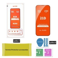 Protecteur d'écran en verre trempé 21D 9D 9H anti-rayures pour iphone 16 15 14 Pro Max Vente en gros de haute qualité