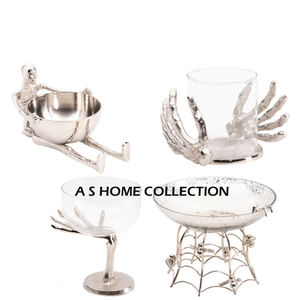 ชามทุบสำหรับตกแต่งหรูหราขัดเงา4อิน1พร้อมก้านสีทองลายดอกไม้และชามเสิร์ฟวันที่ - Product Image 5