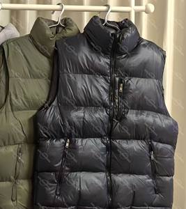 Chaleco de corte personalizado, chaqueta acolchada con cremallera sin mangas holgada informal de talla grande, chaleco para hombre - Product Image 5