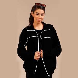 Novedad, Sudaderas al por Mayor, Sudadera con Capucha Completa con Cierre, Manga Larga, Sudadera con Capucha de Punto Personalizada, Chaqueta con Bolsillos para Mujer - Product Image 6