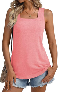 Camisetas Sexys de Club para Mujer 2026, Camiseta sin Mangas con Cuello Cuadrado de Alta Calidad, Tops Casuales de Verano, Camisas Holgadas - Product Image 5