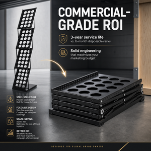 Suporte de Exibição de Revistas Dobrável de 4 Camadas em Metal com Revestimento em Pó, Portátil e Colapsável para Exposição de Folhetos - Product Image 6