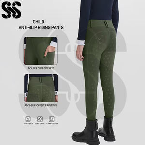 <b>Women's</b> High Quality Horse Riding <b>Tights</b> Latest Style Equestrian Breeches Regular Fit <b>Compression</b> Riding Pants Elastic Leg - Product Image 5