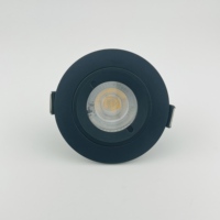 Plafonnier LED moderne en alliage d'aluminium étanche Encastré vers le bas pour la maison et l'hôtel Indice IP44 Couleur noire