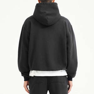 เสื้อฮู้ดดี้ทรงบ็อกซี่ แขนเสื้อแบบดรอปโชว์เดอร์ คุณภาพสูง ผ้าฝ้าย 100% เนื้อหนา ซิปแบบรูด ปักลายอย่างดี - Product Image 3