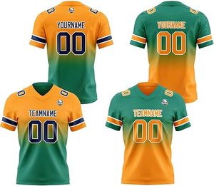 Streetwear personnalisé maillot de football américain tendance avec broderie design logo maille style boxy coupe courte maillot de football américain quantité minimale de commande bas - Product Image 4