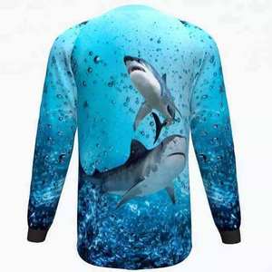Camiseta de Pesca Unisex de Manga Larga para Verano, Camiseta Deportiva Informal de Poliéster para Hombre, Diseño Ringer para Deportes al Aire Libre - Product Image 3