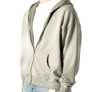 <b>Thick</b> <b>Fleece</b> 500Gsm Zipper Oversized Hoodies Custom Boxy Oversized Hoodies Unisex Cotton Heavyweight Hoodie - Product Image 2