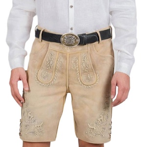 Pantalones cortos bávaros Lederhosen, auténticos Lederhosen alemanes, disfraz para el festival Oktoberfest para hombres. - Product Image 2