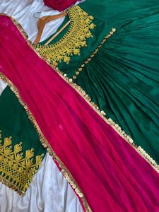 Robe Kuchi Vintage ethnique tribale, robe traditionnelle multicolore Afghane/Pakistan Kuchi Party - Product Image 4