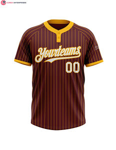 PURE Custom Softball Jersey Sublimación Dos botones Uniforme de béisbol Mujeres Softball Jersey League Pinstripe Softball Wear - Product Image 6