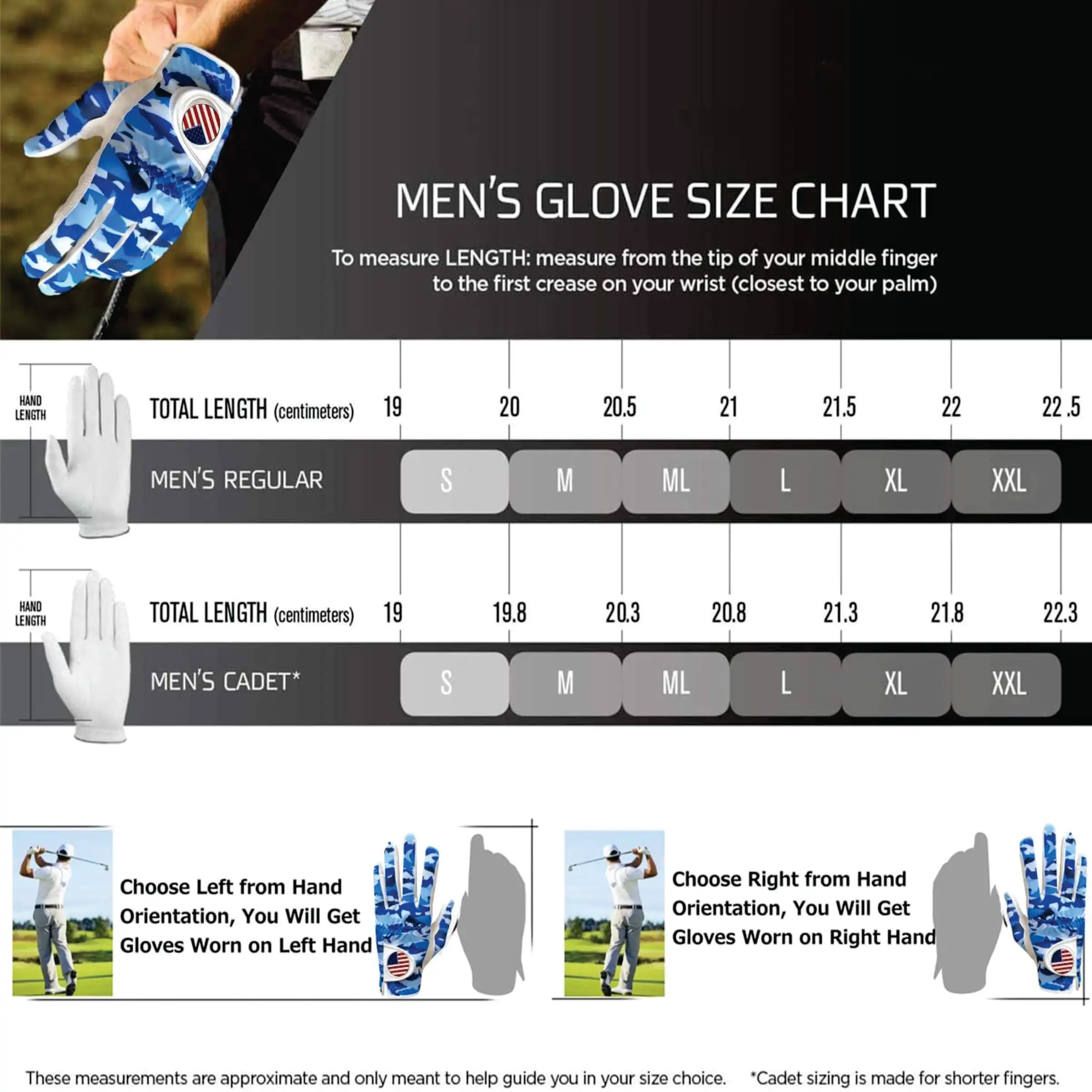 Left-Hand Antisikid Golf Glove Attachable Cabretta Pu Synthetic Leather Glove Custom Logo For Men