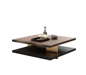 โต๊ะกาแฟโลหะทรงกลมพร้อมการตกแต่งแบบโบราณทำจากไม้ด้านบนห้องนั่งเล่นกลางแจ้งโต๊ะทำรัง - Product Image 3