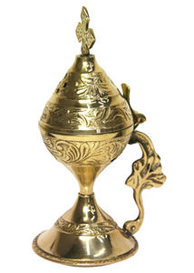 Quemador de Incienso Decorativo Hecho a Mano para el Hogar y Hoteles, Acabado Dorado, Estilo Único, Quemador de Bakhoor Aromático - Product Image 5