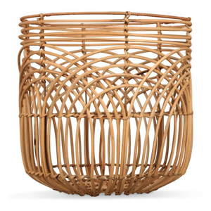 Cesta de mimbre redonda para almacenamiento, cesta elegante y decorativa, fabricación al por mayor, de Vietnam - Product Image 2