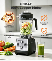 3L 4L 5L Heavy Duty Multifunctionele Blender met kunststof behuizing, commerciële fruit-, sojabonen-, voedingsmiddelen- en melkthee-blender
