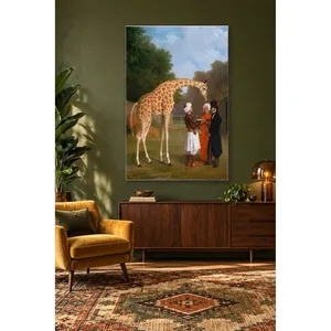 Fida Agasse, la girafe nubienne et ses gardiens, impression sur toile - Product Image 4