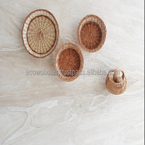 Decoración de mimbre natural para el hogar, artículos colgantes de paja para colgar en la pared, cuerda decorativa de bambú, tamaño personalizable, al mejor precio - Product Image 6