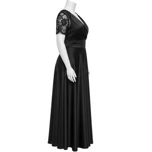Vestidos de satén elegantes de talla grande para mujer, tela suave sedosa ligera, ajuste cómodo, fiesta, noche, boda, ropa Formal - Product Image 5