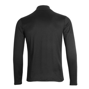 T-shirt à col roulé à manches longues pour homme, automne-hiver, 100% coton, uni noir et blanc, haute élasticité, respirant, toile décontractée - Product Image 5