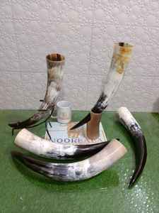 Haute Qualité Viking Navire Gravé Corne À Boire Tasse Poli Animal Style Nautique Artisanat Produit D'artisanat Naturel - Product Image 3