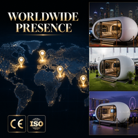 Capsule spatiale mobile futuriste, maison intelligente, bureau préfabriqué avec système de vie intelligent