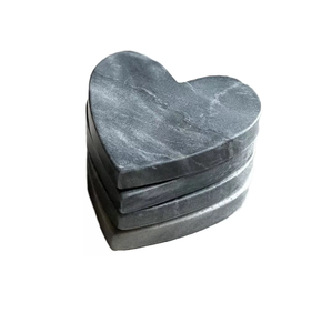Fantastique conception coeur forme marbre caboteur blanc marbre thé tasse à café sous-verres pour boisson Ware accessoires au prix le moins cher - Product Image 2