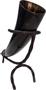 Cuerno para beber vikingo de búfalo hecho a mano, artesanías naturales pulidas para cerveza, vino, bebida, uso para Bar, Hotel o decoración de club en casa - Product Image 4