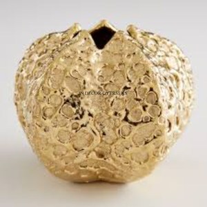 ขายส่งชุดแจกันดอกไม้โลหะชุบทองคุณภาพสูง ดีไซน์โดดเด่น แข็งแรง ทนทาน รูปทรงสวยงาม นำเข้าจากอินเดีย (ชุด 2 ชิ้น) - Product Image 2