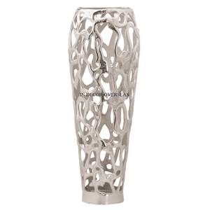 Base en marbre de couleur blanche pour aluminium plaqué or de haute qualité coulé Texture unique Designer Vase à fleurs Home & Hotel Decor Supply - Product Image 6