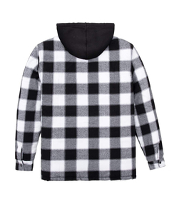 Chaqueta de franela Vintage de alta calidad para hombre, Camisa de franela forrada de peso pesado a cuadros de gran tamaño, chaqueta de Abrigo con capucha para hombre, chaqueta de hombre - Product Image 2