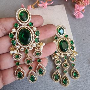 Diseñador CZ Jhumka Pendientes Piedras de circón brillantes para boda Compromiso Fiesta Desgaste Accesorio de moda Principalmente - Product Image 3