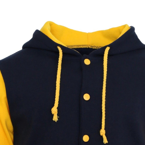 OEM personalizado de cuero de manga larga Patchwork Color Streetwear Letterman Varsity chaqueta para los hombres - Product Image 4