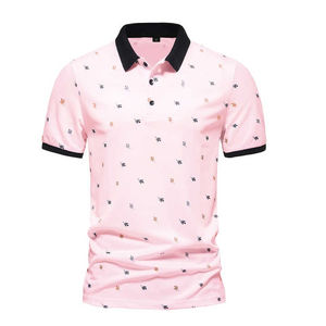 Chemise d'été pour homme, jersey respirant, coupe ajustée, grande taille, col rabattu, manches courtes - Product Image 5