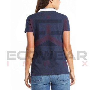 Polos transpirables para mujer, precio al por mayor, ropa de mujer de Color sólido, polos de talla grande, polos personalizados para mujer - Product Image 2