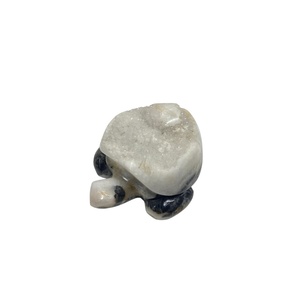 Sculpture artisanale en jaspe zèbre naturel, figurine d'animal en pierre polie - Product Image 5
