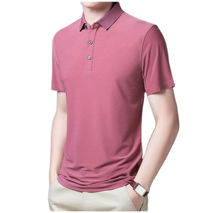 100% coton hommes Premium personnalisable à manches courtes pour Polo T-Shirt anti-rides décontracté tricoté chemises avec motifs imprimés - Product Image 4