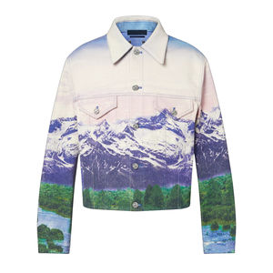 Chaqueta vaquera personalizada al por mayor, ropa de calle, chaqueta vaquera rasgada para hombre, abrigo informal a la moda de marca a granel para hombre - Product Image 6