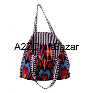 Sac de voyage et de usage quotidien imprimé à motifs floraux, lavable, écologique, 100 % coton, grand sac fourre-tout matelassé pour les courses - Product Image 3