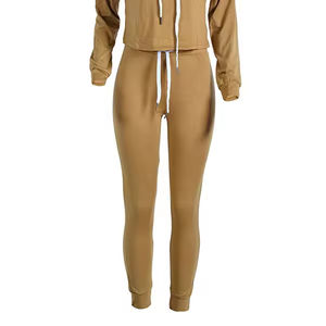 Conjunto de dos piezas de invierno para mujer, chándal con jersey con capucha, ropa deportiva cálida de manga larga en oferta - Product Image 5