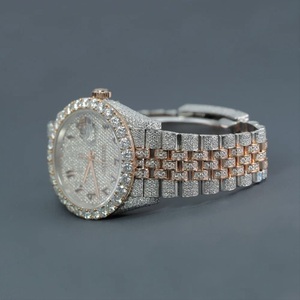 Montre personnalisée luxe diamant Moissanite HipHop Montres mécaniques en acier inoxydable glacées Montre pour homme tendance en argent sterling 925 - Product Image 5