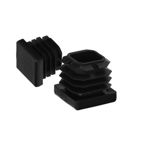 Tappo interno quadrato in plastica 25x25 mm. Nero. Confezione da 200 Unità. - Product Image 1
