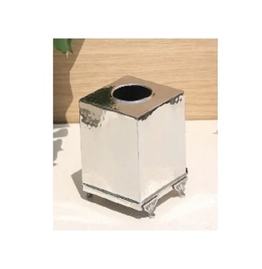Caja de soporte de papel tisú para baño, caja de pañuelos de lujo, caja de almacenamiento de pañuelos de Metal pulido de cobre Rectangular - Product Image 3