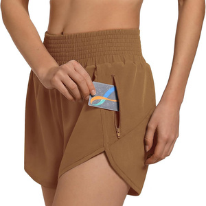 Short de course pour femmes de marque personnalisée, séchage rapide, ceinture élastique, idéal pour la course, la gym et les vêtements décontractés - Product Image 4