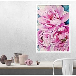 Cadre photo décoratif en bois blanc 61 x 91,5 cm, style carré à suspendre, format A3, cadre photo miroir à rabat, fabriqué en bambou et toile - Product Image 3