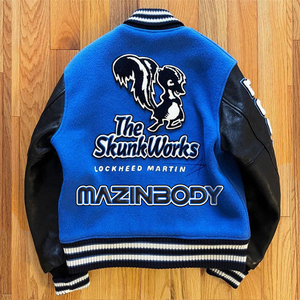 Venta al por mayor personalizado bordado Spandex Varsity chaqueta Unisex impreso último diseño chaquetas de béisbol - Product Image 3